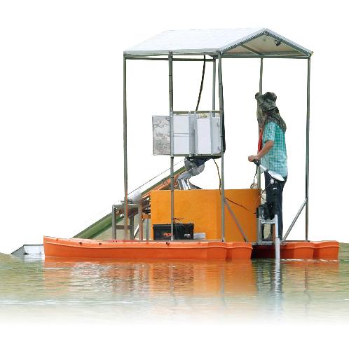 Algal bloom removal line | Water Circulation System, Solar energy, Barge Powered, ECO-friendly Solar Energy, Water bloom Disposal Barge